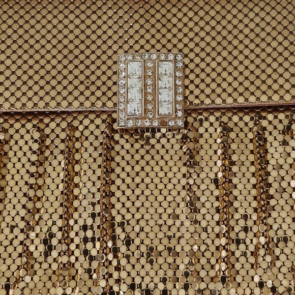 Whiting & Davis Vintage Gold Mesh Special Occasion Clutch Purse - Picture 4 of 16